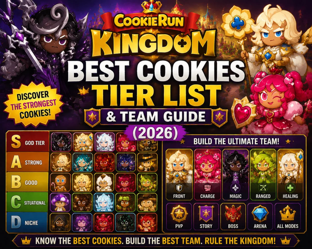 أفضل كوكيز Cookie Run Kingdom — قائمة المستويات (2026)
