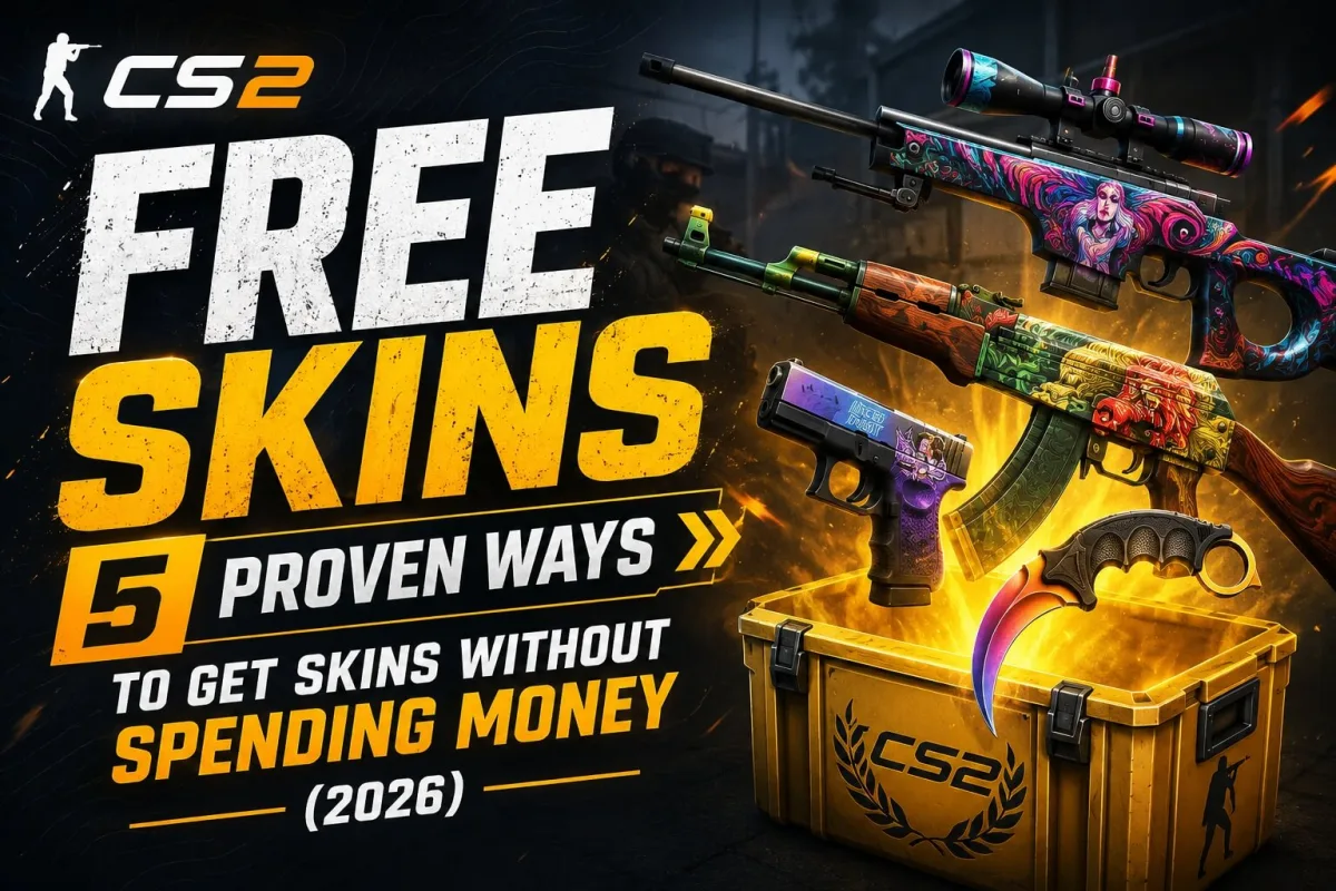 Skins CS2 Gratuits — 5 Méthodes Prouvées pour Obtenir des Skins Sans Dépenser d'Argent (2026)
