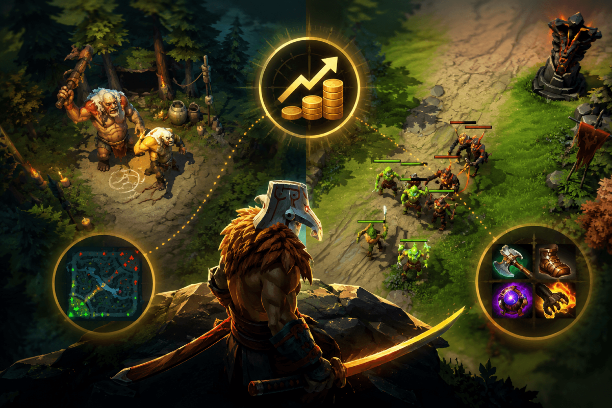 Dota 2 Farming Guide — GPM, Stacking, Patterns & Efficiency (2026)