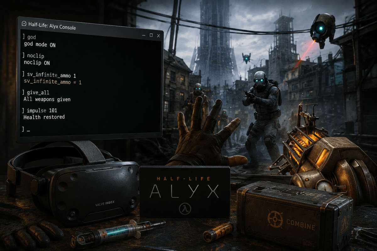 Half-Life: Alyx Console Commands & Cheats — God Mode, Noclip & More (2026)