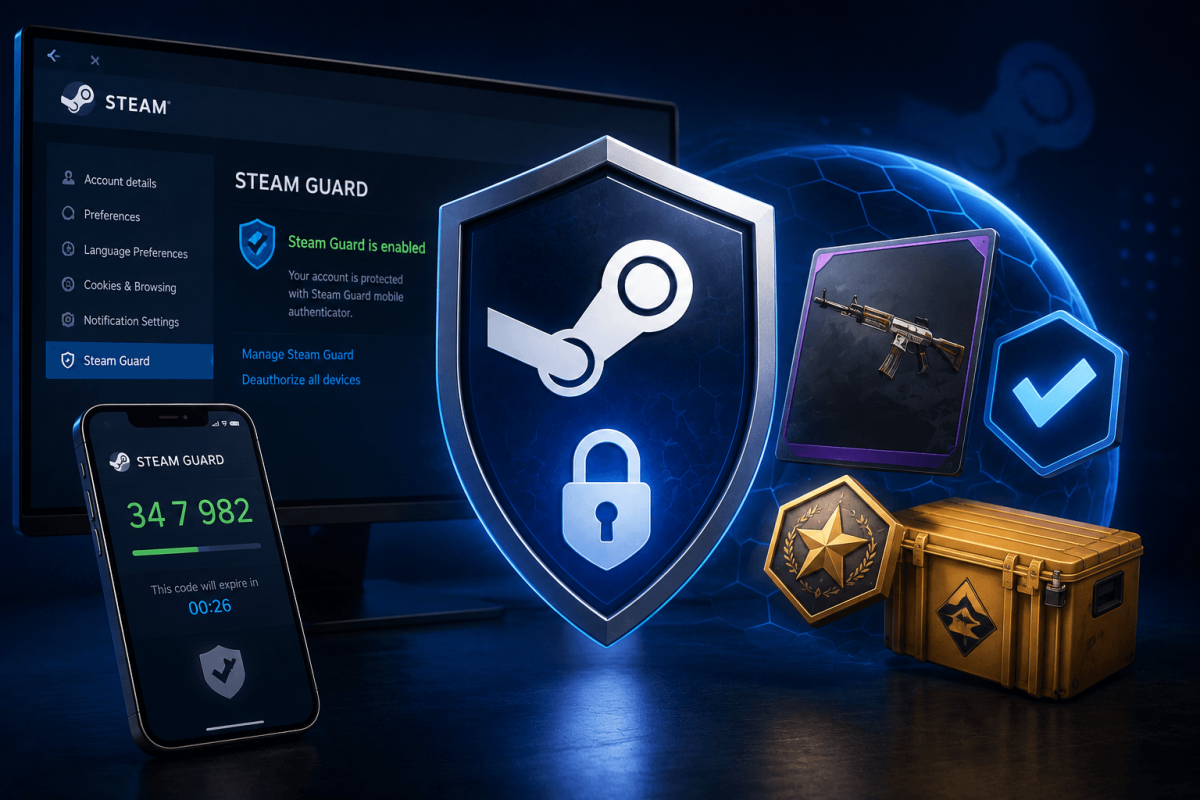 كيفية تفعيل Steam Guard — احمِ حسابك وسكيناتك (2026)
