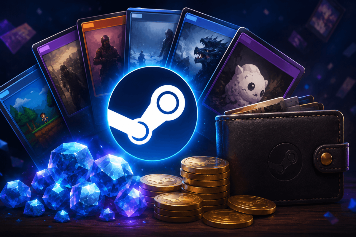 Steam Trading Cards & Gems Guide — How to Make Money From Your Inventory (2026)